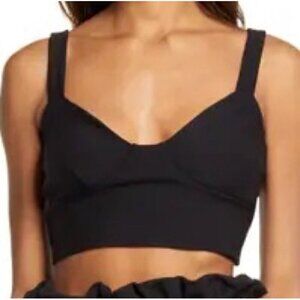 NWT Katie May Women's Always Trending Black Crop Top - XL